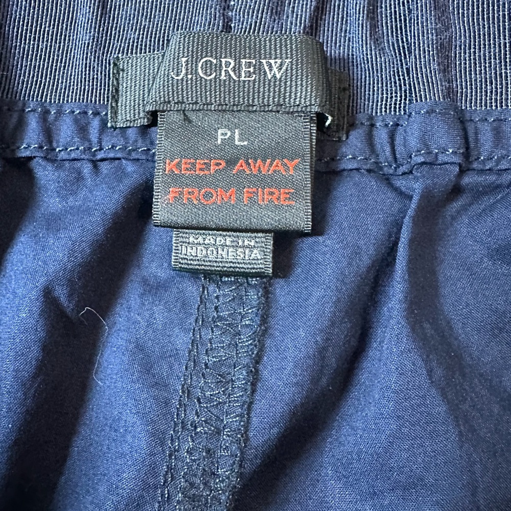 J. Crew Womens Classic Pajama 2 Piece Pant Set PL/PM Piped Trim Preppy Lounge - Picture 7 of 14